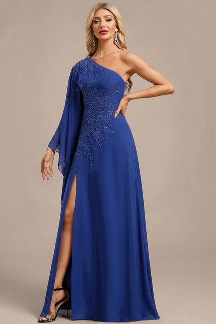 Robe Trapèze Bleu Élégant - gallery 3