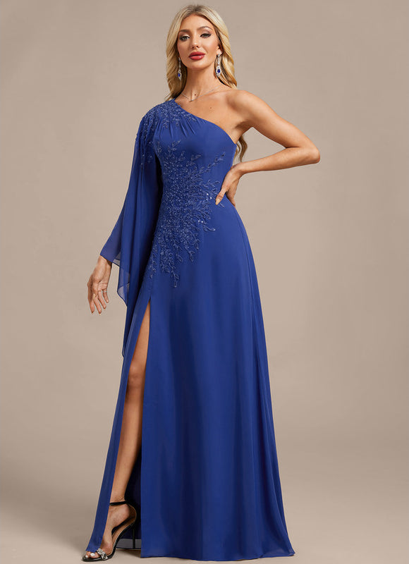 Robe Trapèze Bleu Élégant - gallery 3