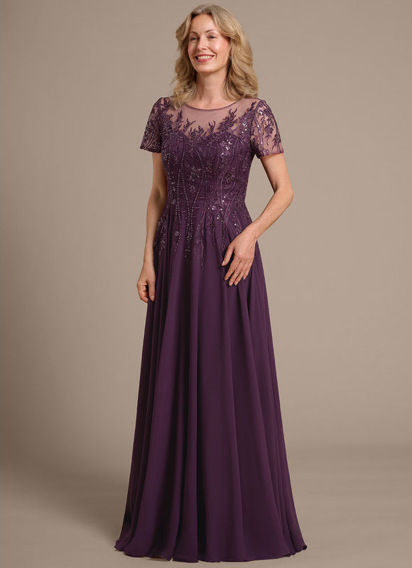 Robe Trapèze Longue Violetée - gallery 4