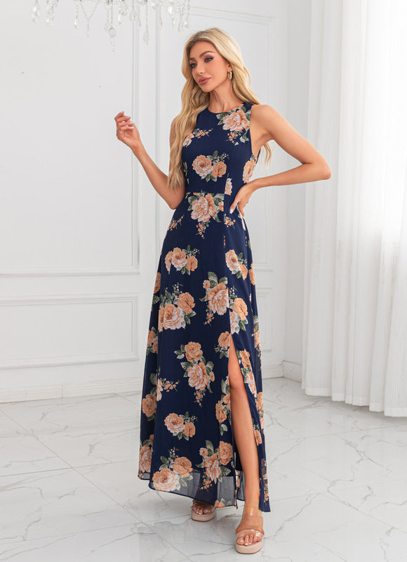 Robe Trapèze Fleur Marine Chic - gallery 4
