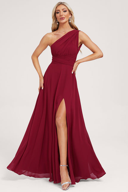 Robe Trapèze Fluide Bordeaux - gallery 8