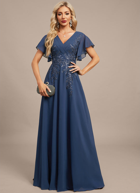 Robe Trapèze Lueur Azurienne - gallery 2