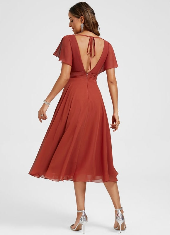 Robe Trapèze Éclat Terre - gallery 6