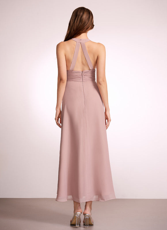 Robe Trapèze Aérienne Vert Pâle - gallery 5