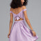 Robe Trapèze Lilas Satiné