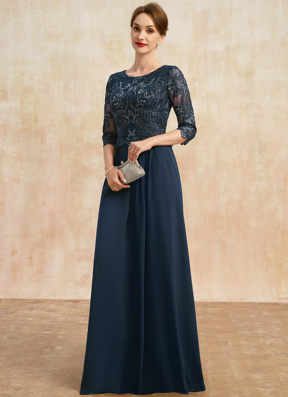 Robe Trapèze Élégance Marine Brodée - gallery 3