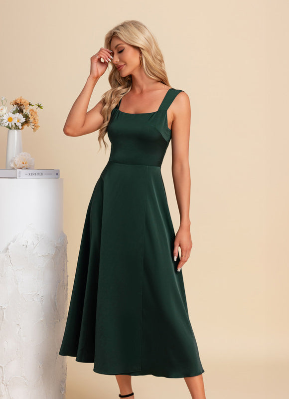 Robe Trapèze Émeraude Vaporeuse - gallery 3