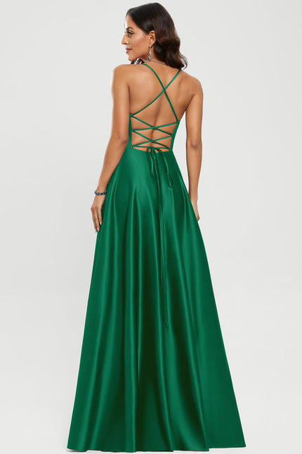 Robe Trapèze Éclat Satiné Doré - gallery 6