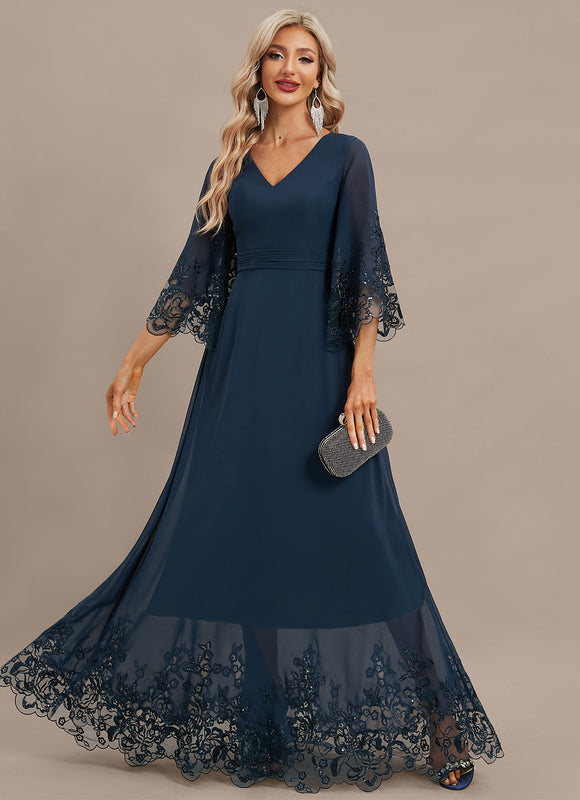 Robe Trapèze Lueur Azurienne - gallery 2