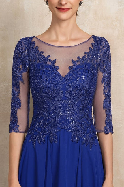 Robe Trapèze Bleu Éclatant - gallery 5