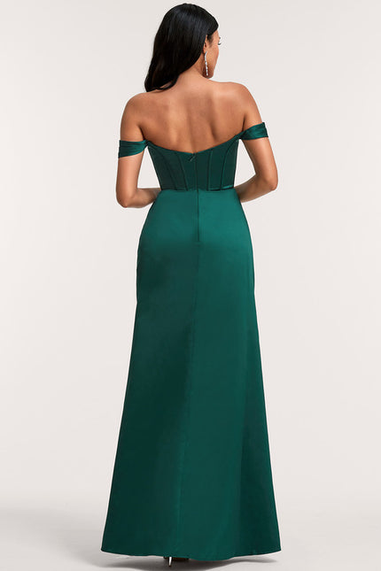 Robe Trapèze Émeraude Élégante - gallery 4