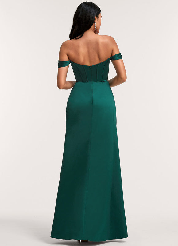 Robe Trapèze Émeraude Élégante - gallery 4