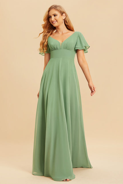 Robe Trapèze Mousseline Fendue - gallery 4