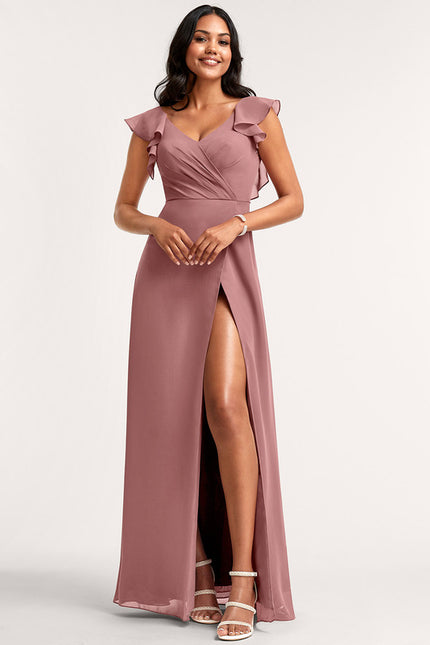 Robe Trapèze Mousseline Fendue