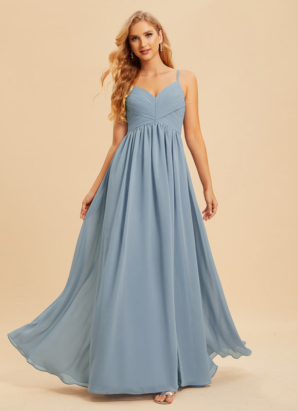 Robe Trapèze Longue Beige Élégante - gallery 2