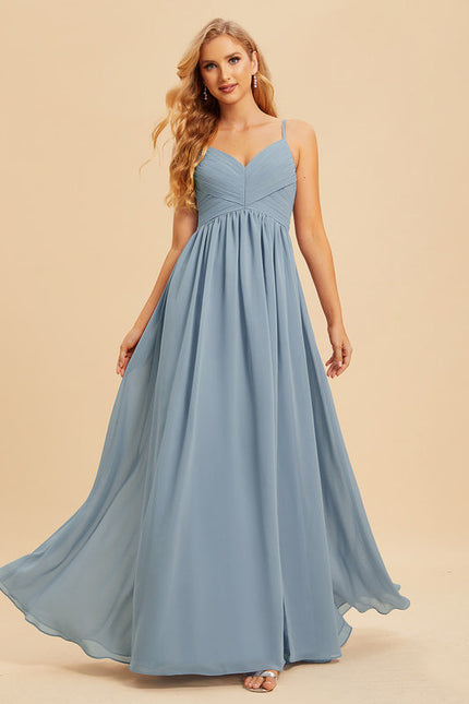 Robe Trapèze Longue Beige Élégante - gallery 2