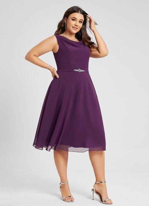 Robe Trapèze Violet Éclipse - gallery 7
