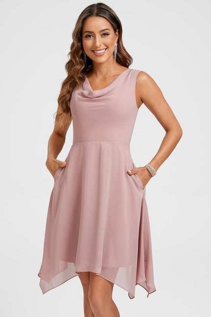 Robe Trapeze Rose Pale
