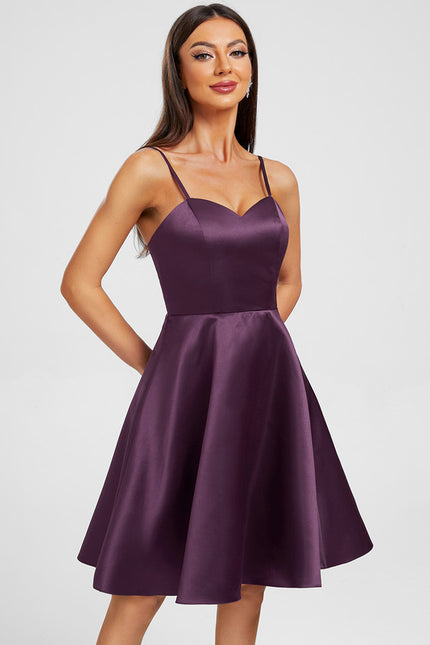 Robe Trapèze Cœur Satinée - gallery 3
