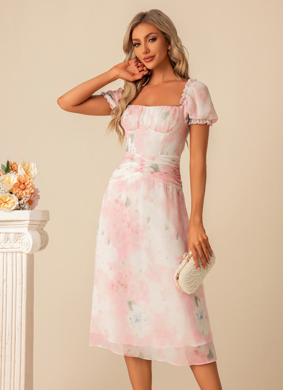 Robe Trapèze Chiffon Pastel - gallery 4
