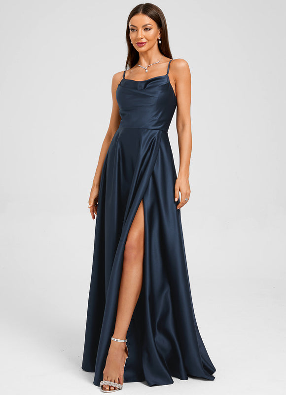 Robe Trapeze Satin - gallery 5