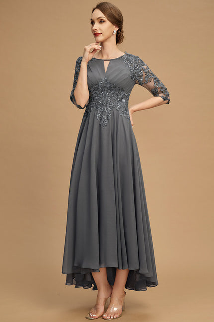 Robe Trapèze Gris Lumineux - gallery 5