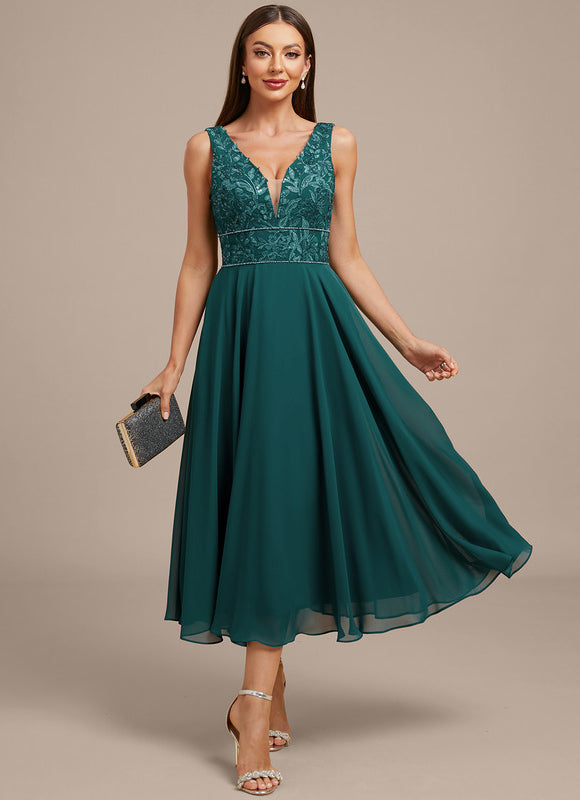 Robe Trapèze Émeraude Chic