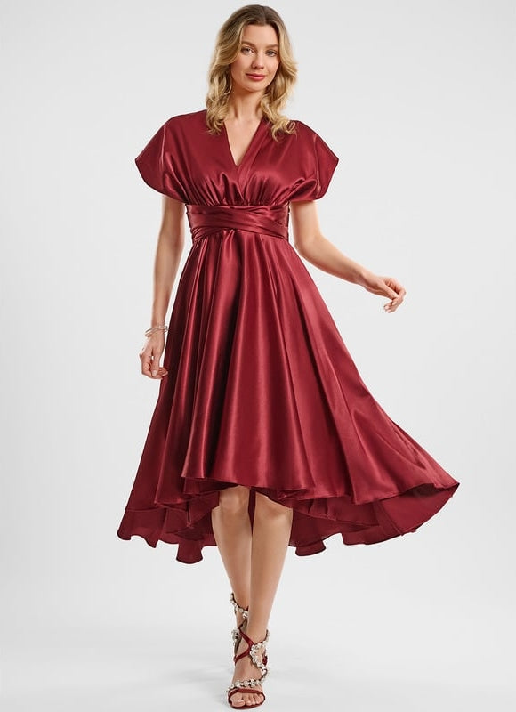 Robe Trapèze Satin Raffiné - gallery 2