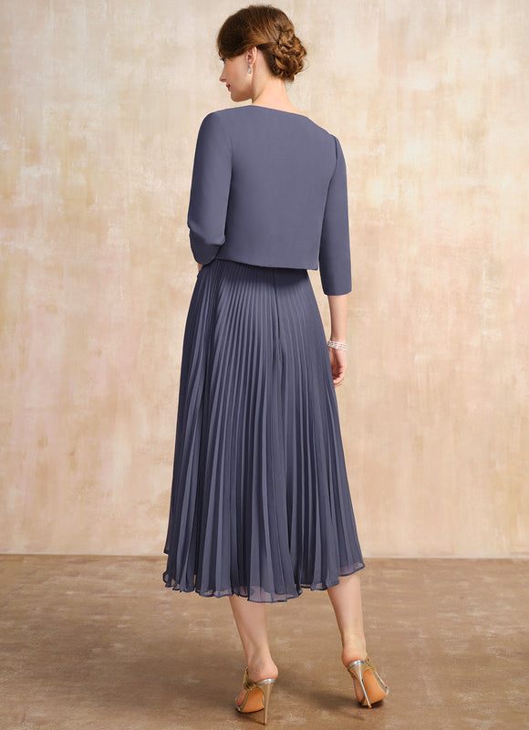 Robe Trapèze Chic Plissé Élégant - gallery 3