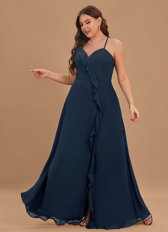 Robe Trapèze Longue Beige Élégante - gallery 9