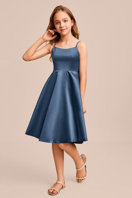 Robe Trapèze Satin Vert Tendre - gallery 2