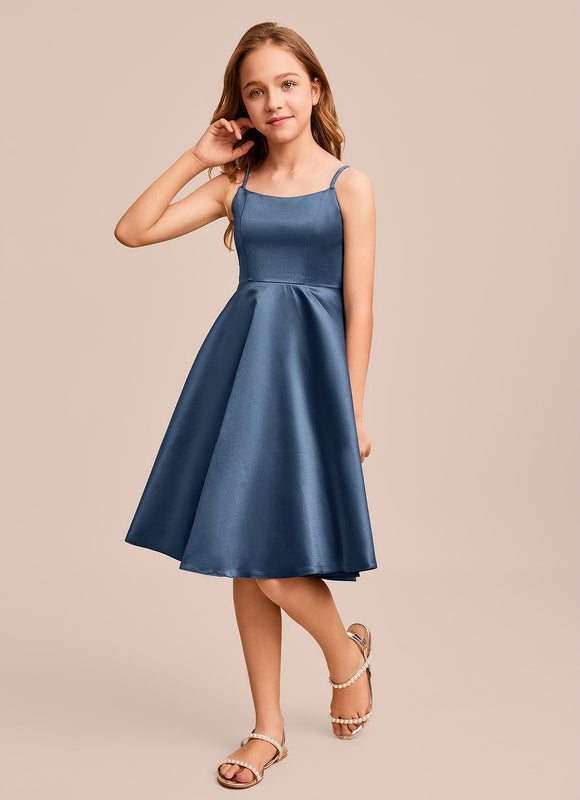 Robe Trapèze Satin Vert Tendre - gallery 2