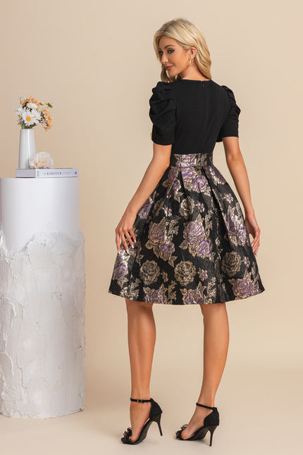 Robe Trapèze Glamour Dorée - gallery 9
