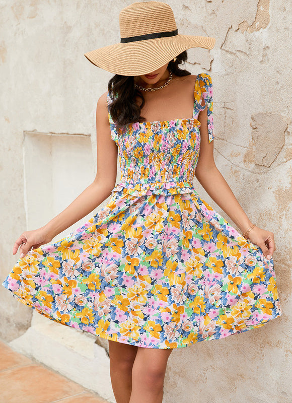 Robe Trapèze Fleurie Été Joyeux - gallery 1