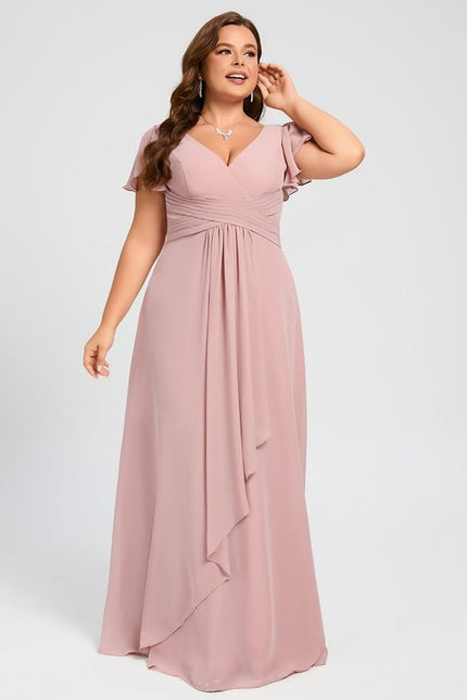 Robe Trapèze Mousseline Fendue - gallery 7