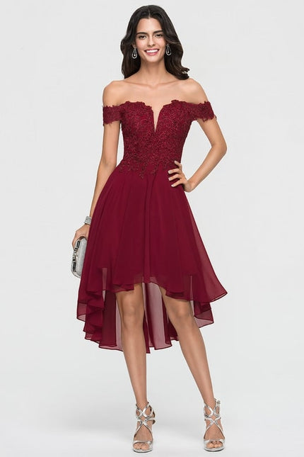 Robe Trapèze Asymétrique Velours - gallery 4