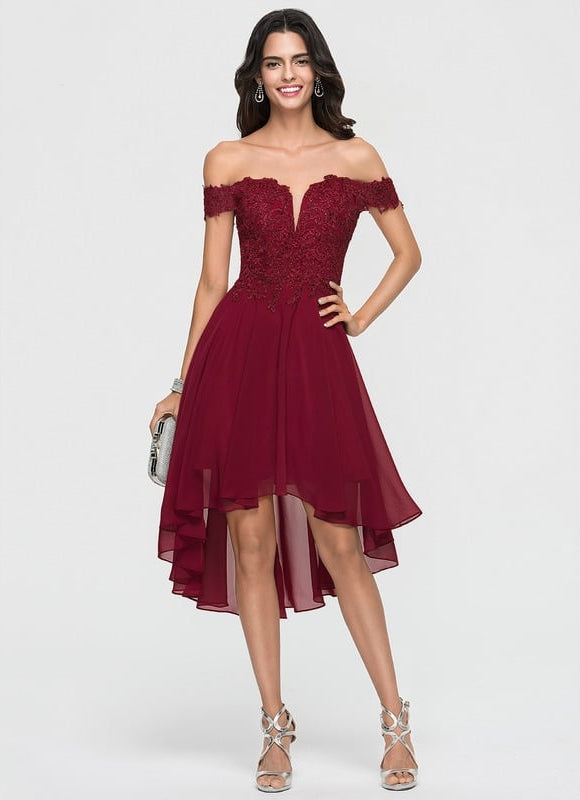 Robe Trapèze Asymétrique Velours - gallery 4