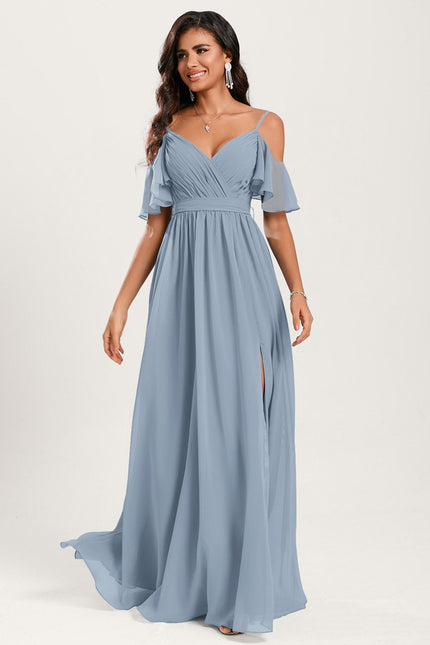 Robe Trapèze Aérienne Céleste - gallery 5