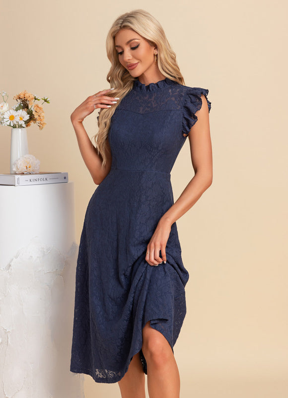 Robe Trapeze En Dentelle - gallery 3