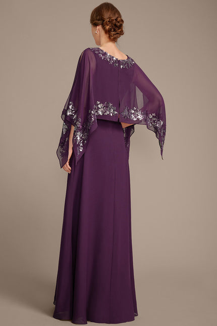 Robe Trapèze Violette Éthérée - gallery 6