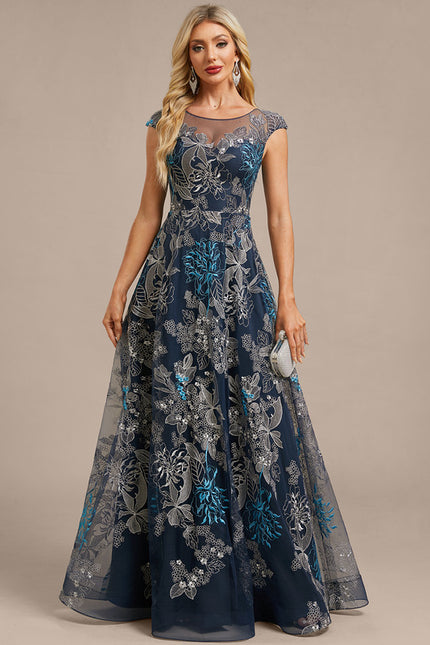 Robe Trapèze Élégance Floral Nuit - gallery 2