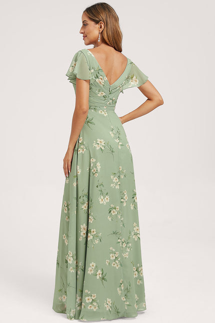 Robe Trapèze Mousseline Fendue - gallery 5