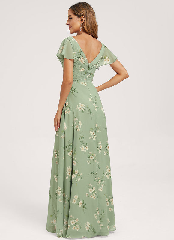 Robe Trapèze Mousseline Fendue - gallery 5