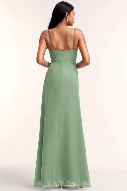 Robe Trapèze Flottante Olive - gallery 4