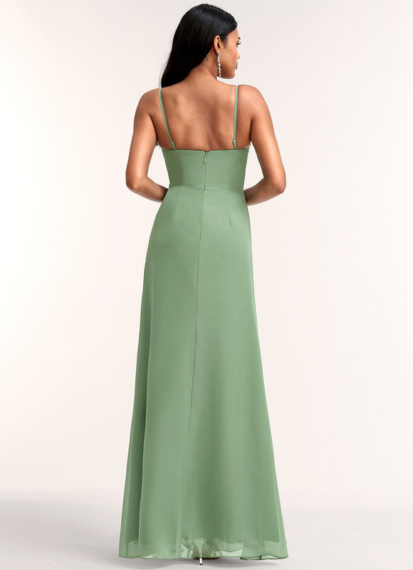 Robe Trapèze Flottante Olive - gallery 4