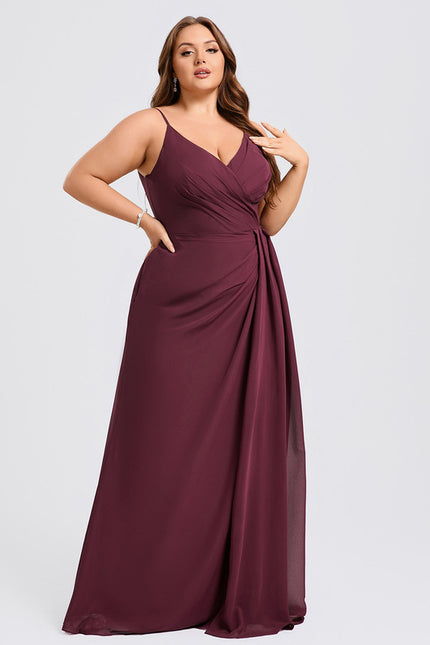 Robe Trapèze Mousseline Fendue - gallery 6