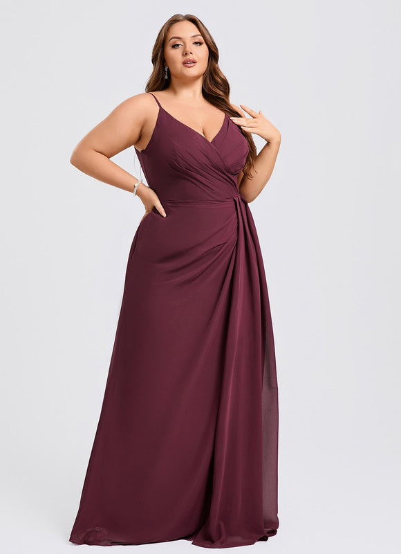 Robe Trapèze Mousseline Fendue - gallery 6