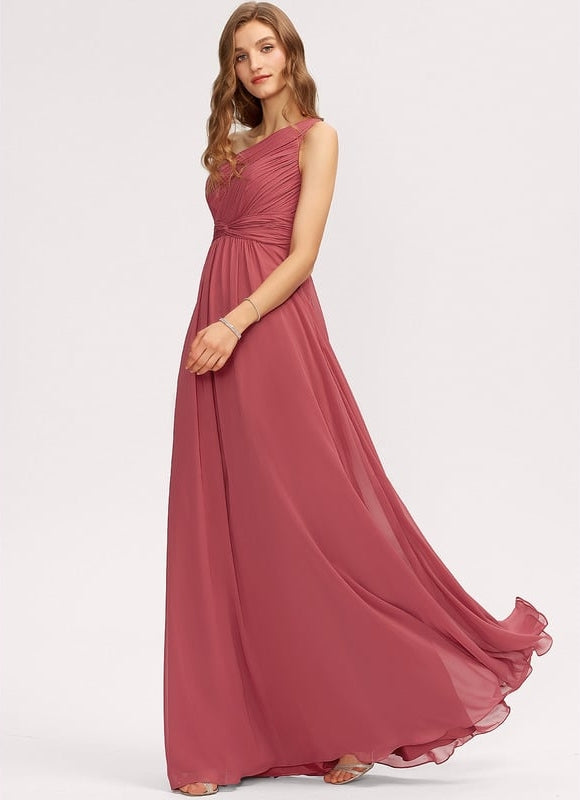 Robe Trapèze Asymétrique Beige - gallery 3
