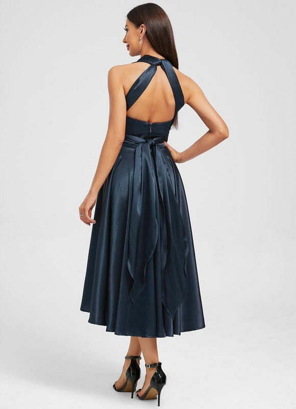 Robe Trapèze Satin Nuit Chic - gallery 5