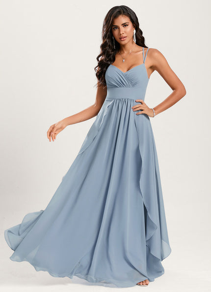 Robe Trapèze Mousseline Fendue